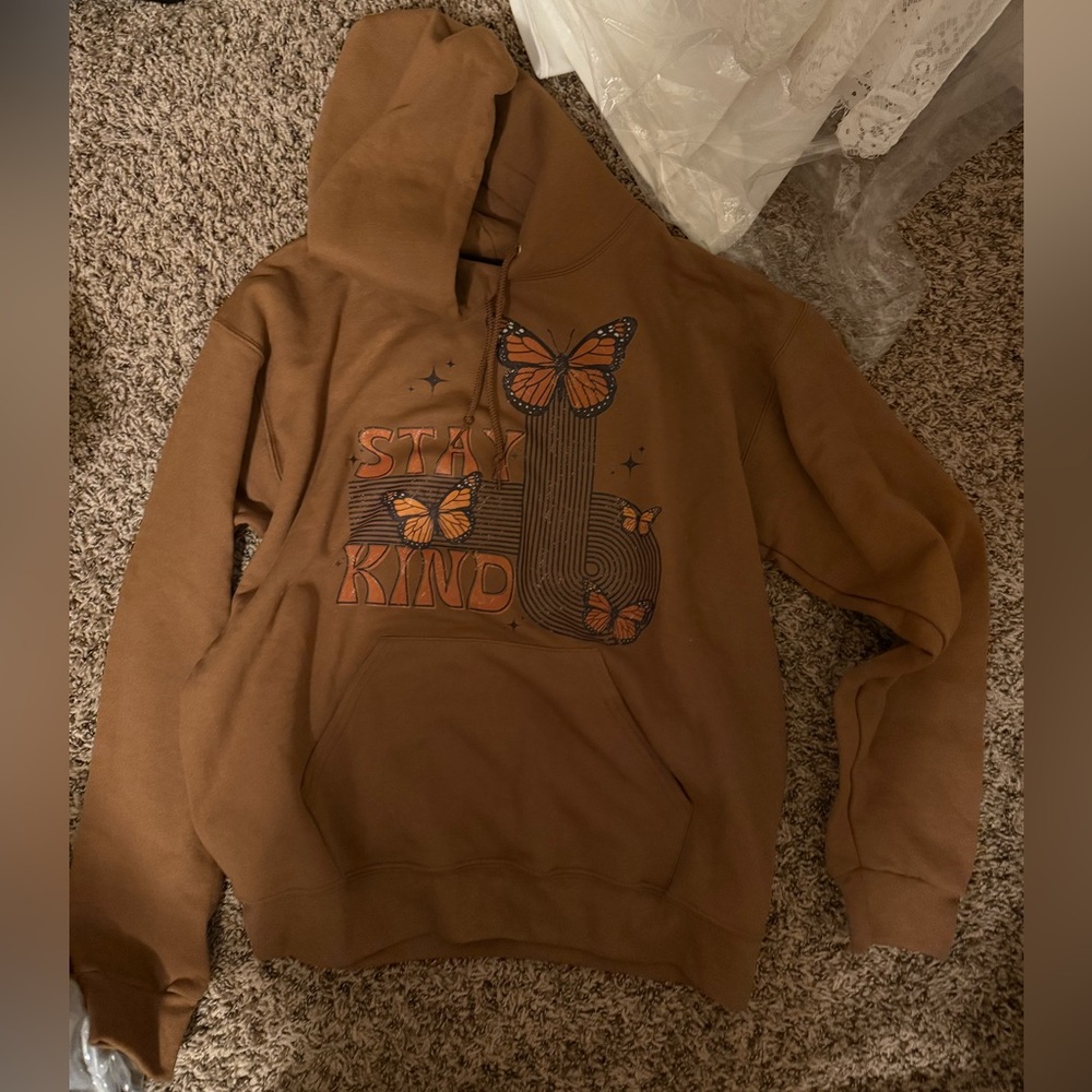 Stay kind hoodie monarch butterfly